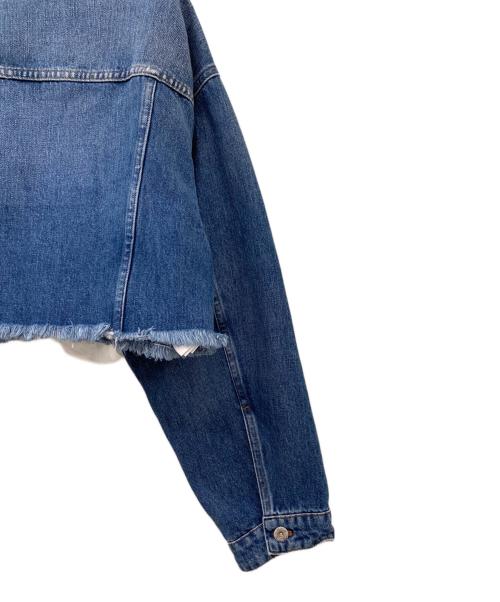 MIU MIU（ミュウミュウ）MIU MIU (ミュウミュウ) ロゴデニムジャケット インディゴ サイズ:44の古着・服飾アイテム