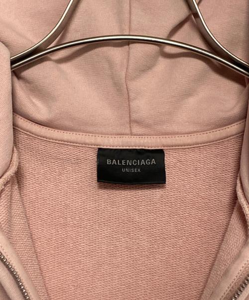 BALENCIAGA（バレンシアガ）BALENCIAGA (バレンシアガ) ロゴジップパーカー ピンク サイズ:1の古着・服飾アイテム
