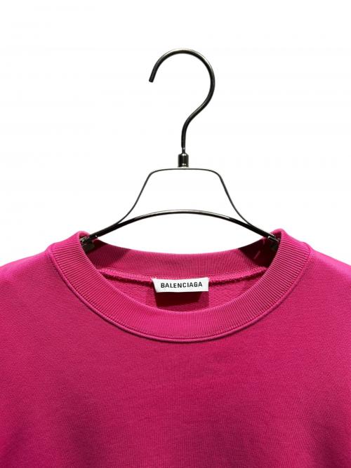 BALENCIAGA（バレンシアガ）BALENCIAGA (バレンシアガ) ロゴスウェット ショッキングピンク サイズ:XSの古着・服飾アイテム