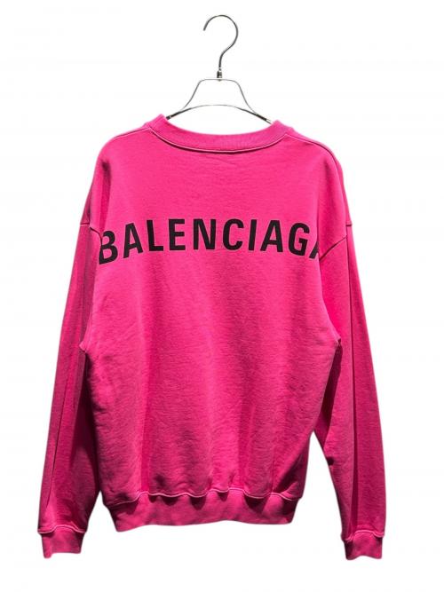 BALENCIAGA（バレンシアガ）BALENCIAGA (バレンシアガ) ロゴスウェット ショッキングピンク サイズ:XSの古着・服飾アイテム