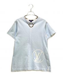 LOUIS VUITTON（ルイ ヴィトン）の古着「23SS Chain Design Logo T-Shirt チェーンデザインロゴTシャツ RW231W OB0 FOTS19」｜スカイブルー