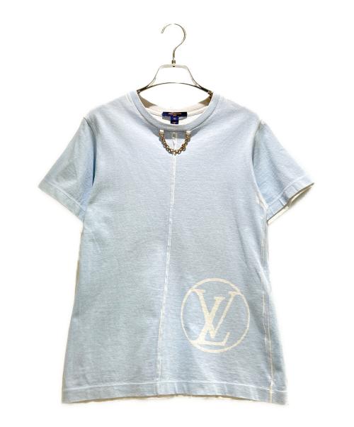 LOUIS VUITTON（ルイ ヴィトン）LOUIS VUITTON (ルイ ヴィトン) 23SS Chain Design Logo T-Shirt チェーンデザインロゴTシャツ RW231W OB0 FOTS19 スカイブルー サイズ:XSの古着・服飾アイテム