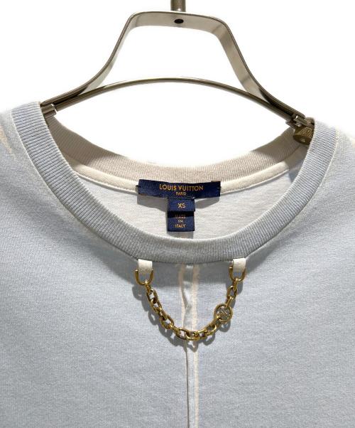 LOUIS VUITTON（ルイ ヴィトン）LOUIS VUITTON (ルイ ヴィトン) 23SS Chain Design Logo T-Shirt チェーンデザインロゴTシャツ RW231W OB0 FOTS19 スカイブルー サイズ:XSの古着・服飾アイテム
