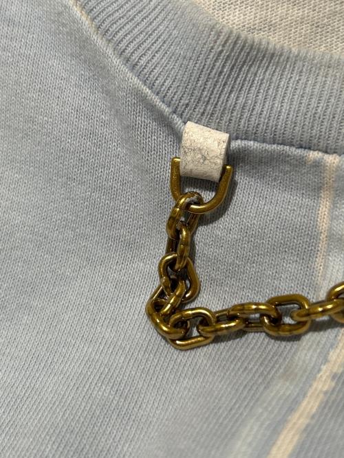LOUIS VUITTON（ルイ ヴィトン）LOUIS VUITTON (ルイ ヴィトン) 23SS Chain Design Logo T-Shirt チェーンデザインロゴTシャツ RW231W OB0 FOTS19 スカイブルー サイズ:XSの古着・服飾アイテム