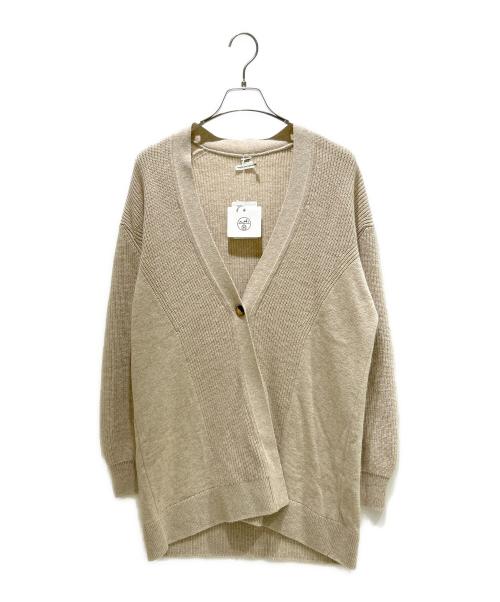 HERMES（エルメス）HERMES (エルメス) カシミヤカーディガン ベージュ サイズ:38の古着・服飾アイテム