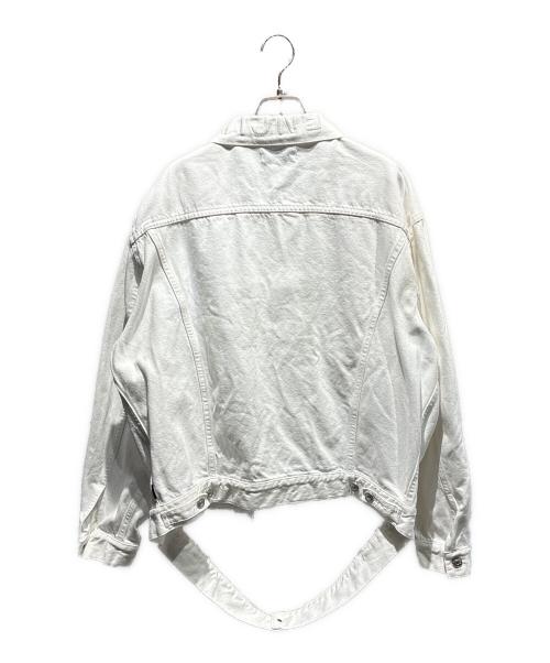 BALENCIAGA（バレンシアガ）BALENCIAGA (バレンシアガ) ロゴデニムジャケット ホワイト サイズ:34の古着・服飾アイテム