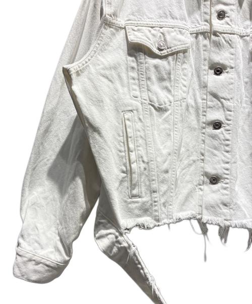 BALENCIAGA（バレンシアガ）BALENCIAGA (バレンシアガ) ロゴデニムジャケット ホワイト サイズ:34の古着・服飾アイテム