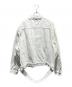 BALENCIAGA (バレンシアガ) ロゴデニムジャケット ホワイト サイズ:34：80000円