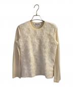 COMME des GARCONS COMME des GARCONSコムデギャルソン コムデギャルソン）の古着「レースフリル切替ニット」｜ホワイト