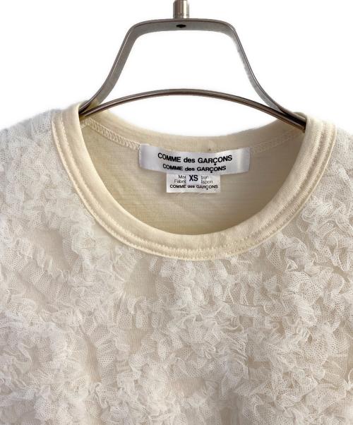 COMME des GARCONS COMME des GARCONS（コムデギャルソン コムデギャルソン）COMME des GARCONS COMME des GARCONS (コムデギャルソン コムデギャルソン) レースフリル切替ニット ホワイト サイズ:ＸＳの古着・服飾アイテム