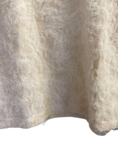 COMME des GARCONS COMME des GARCONS（コムデギャルソン コムデギャルソン）COMME des GARCONS COMME des GARCONS (コムデギャルソン コムデギャルソン) レースフリル切替ニット ホワイト サイズ:ＸＳの古着・服飾アイテム