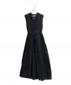 ne quittez pasヌキテパ）の古着「STRIPE CUTWORK EMBROIDERY 010551GY5」｜ブラック