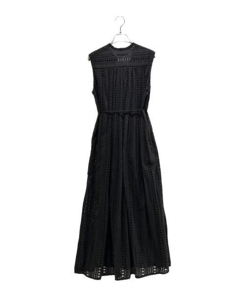 ne quittez pas（ヌキテパ）ne quittez pas (ヌキテパ) STRIPE CUTWORK EMBROIDERY 010551GY5 ブラック サイズ:Sの古着・服飾アイテム