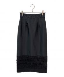 ne quittez pas（ヌキテパ）の古着「Poly Dupion Frill Skirt」｜ブラック