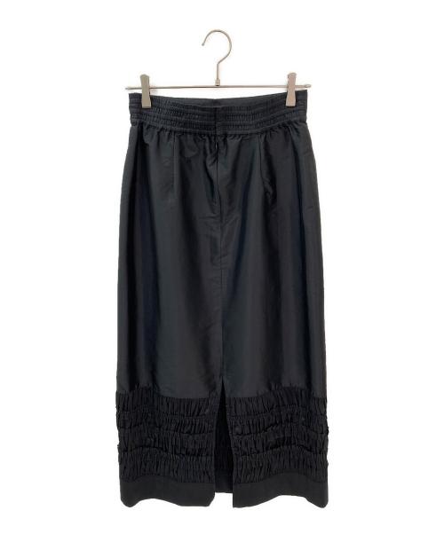 ne quittez pas（ヌキテパ）ne quittez pas (ヌキテパ) Poly Dupion Frill Skirt ブラック サイズ:Mの古着・服飾アイテム