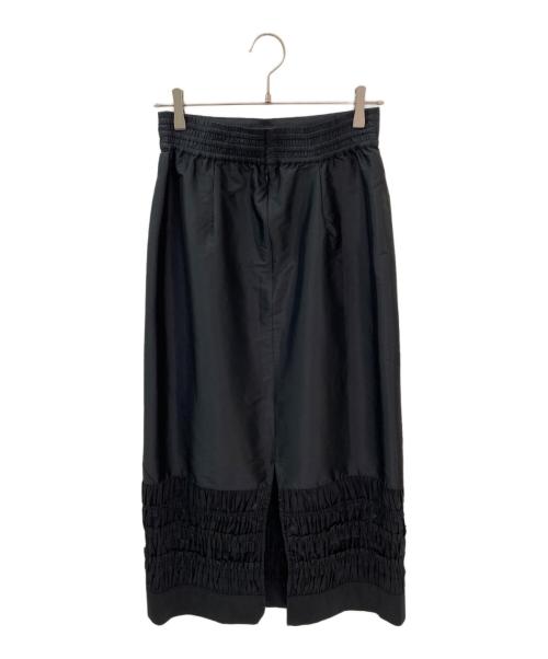 ne quittez pas（ヌキテパ）ne quittez pas (ヌキテパ) Poly Dupion Frill Skirt ブラック サイズ:Mの古着・服飾アイテム