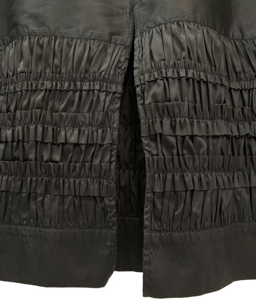 ne quittez pas（ヌキテパ）ne quittez pas (ヌキテパ) Poly Dupion Frill Skirt ブラック サイズ:Mの古着・服飾アイテム