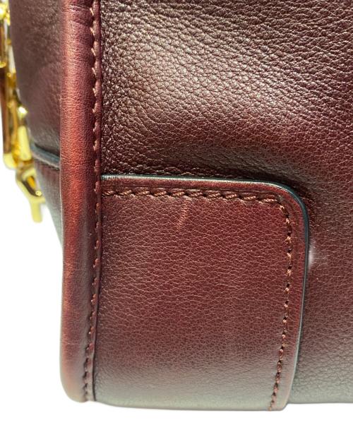 LOEWE（ロエベ）LOEWE (ロエベ) アマソナ ハンドバッグ ワインレッドの古着・服飾アイテム