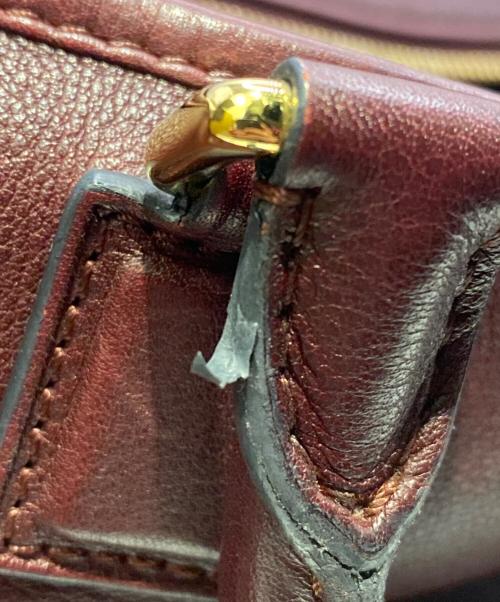 LOEWE（ロエベ）LOEWE (ロエベ) アマソナ ハンドバッグ ワインレッドの古着・服飾アイテム