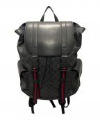 GUCCIグッチ）の古着「GGスプリーム レザーバックパック」｜ネイビー