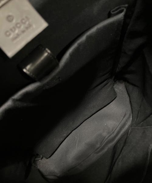 GUCCI（グッチ）GUCCI (グッチ) GGスプリーム レザーバックパック ネイビーの古着・服飾アイテム