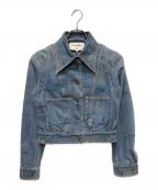 CHANELシャネル）の古着「ココボタン ロゴプリントデニムジャケット」｜インディゴ