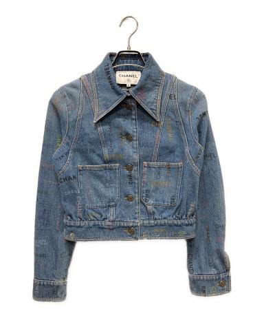 中古・古着通販】CHANEL (シャネル) ココボタン ロゴプリントデニム
