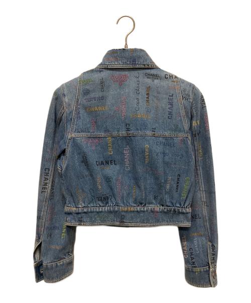 CHANEL（シャネル）CHANEL (シャネル) ココボタン ロゴプリントデニムジャケット インディゴ サイズ:34の古着・服飾アイテム