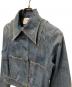 中古・古着 CHANEL (シャネル) ココボタン ロゴプリントデニムジャケット インディゴ サイズ:34：450000円