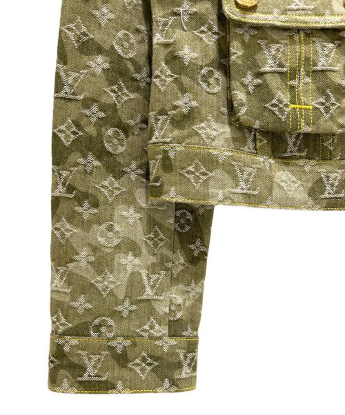 LOUIS VUITTON（ルイ ヴィトン）LOUIS VUITTON (ルイ ヴィトン) 村上隆 (ムラカミタカシ) カモフラデニムジャケット RW082W WNJA31CON オリーブ サイズ:40の古着・服飾アイテム
