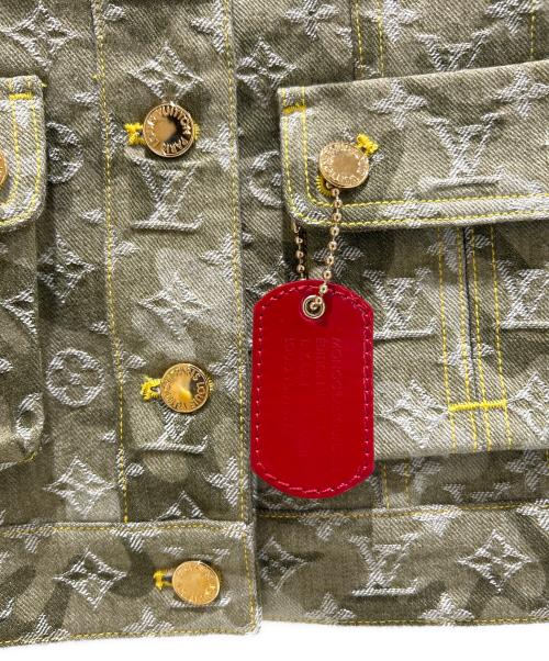 LOUIS VUITTON（ルイ ヴィトン）LOUIS VUITTON (ルイ ヴィトン) 村上隆 (ムラカミタカシ) カモフラデニムジャケット RW082W WNJA31CON オリーブ サイズ:40の古着・服飾アイテム