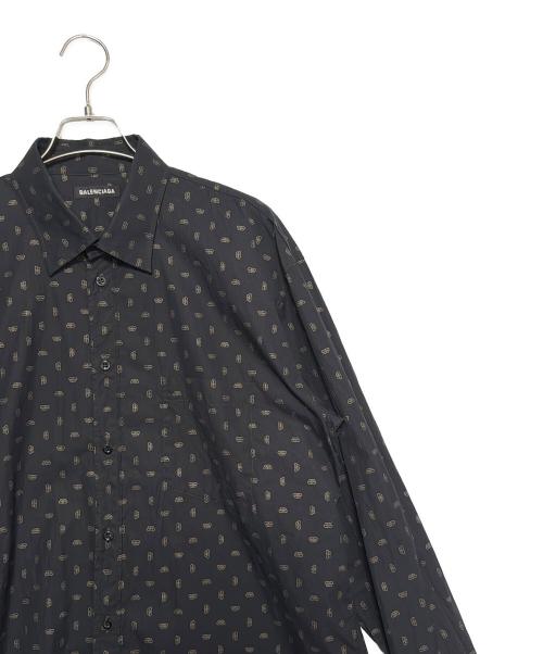 BALENCIAGA（バレンシアガ）BALENCIAGA (バレンシアガ) BB logo shirt ブラック サイズ:40の古着・服飾アイテム