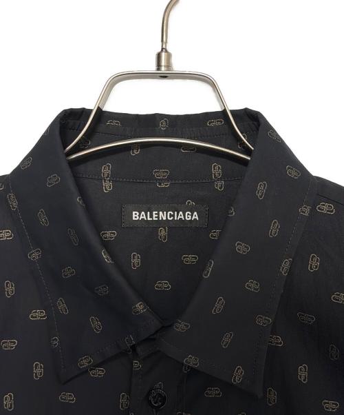 BALENCIAGA（バレンシアガ）BALENCIAGA (バレンシアガ) BB logo shirt ブラック サイズ:40の古着・服飾アイテム