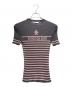 Christian Dior（クリスチャン ディオール）の古着「Dioriviera Logo Star Short Sleeve Knit Sweater/ディオリビエラ ロゴ スター 半袖ニット/254S15AM730」｜グレー×ピンク