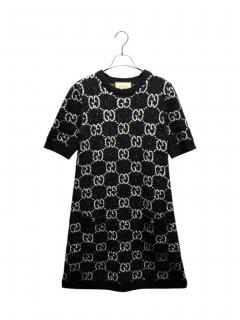 中古・古着通販】GUCCI (グッチ) ツイードGGパールワンピース ライト