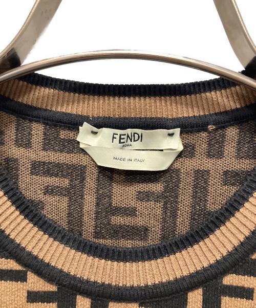 FENDI（フェンディ）FENDI (フェンディ) ズッカニット ブラウン サイズ:38の古着・服飾アイテム