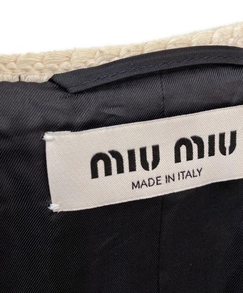 MIU MIU（ミュウミュウ）MIU MIU (ミュウミュウ) シングルブレスト ツイード ベスト ネイビー サイズ:38の古着・服飾アイテム