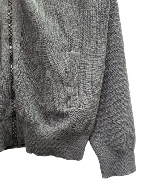 LOUIS VUITTON（ルイ ヴィトン）LOUIS VUITTON (ルイ ヴィトン) ロゴ刺繍ジップアップニット グレー サイズ:XLの古着・服飾アイテム