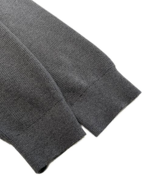 LOUIS VUITTON（ルイ ヴィトン）LOUIS VUITTON (ルイ ヴィトン) ロゴ刺繍ジップアップニット グレー サイズ:XLの古着・服飾アイテム