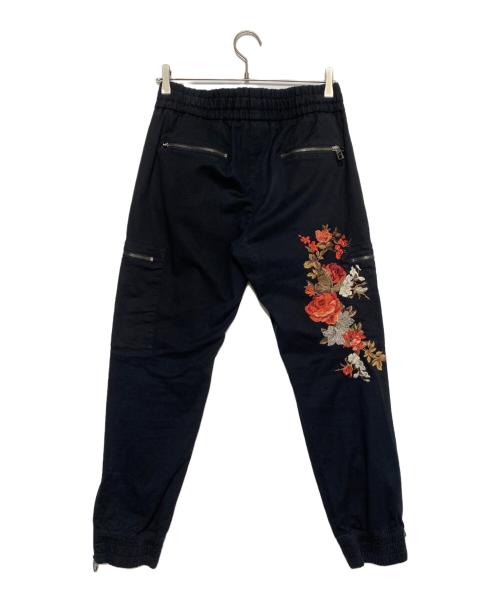 DOLCE & GABBANA（ドルチェ＆ガッバーナ）DOLCE & GABBANA (ドルチェ＆ガッバーナ) ローズジップカーゴパンツ ブラック サイズ:46の古着・服飾アイテム