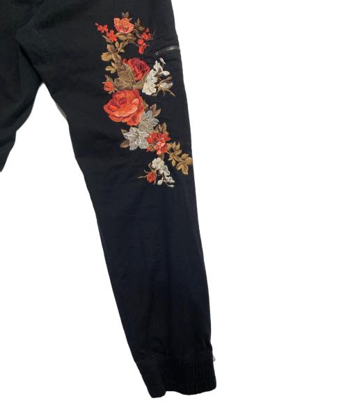 DOLCE & GABBANA（ドルチェ＆ガッバーナ）DOLCE & GABBANA (ドルチェ＆ガッバーナ) ローズジップカーゴパンツ ブラック サイズ:46の古着・服飾アイテム