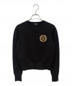 CHANELシャネル）の古着「ココマークエンブレムニット」｜ブラック