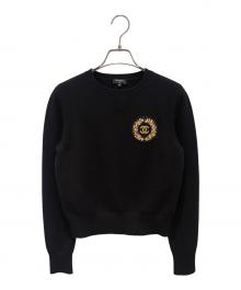 CHANEL（シャネル）の古着「ココマークエンブレムニット」｜ブラック