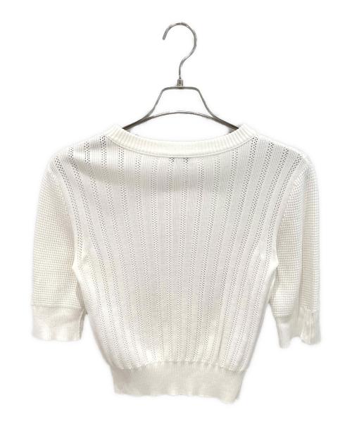 CHANEL（シャネル）CHANEL (シャネル) ココマーク半袖ニット ホワイト サイズ:36の古着・服飾アイテム