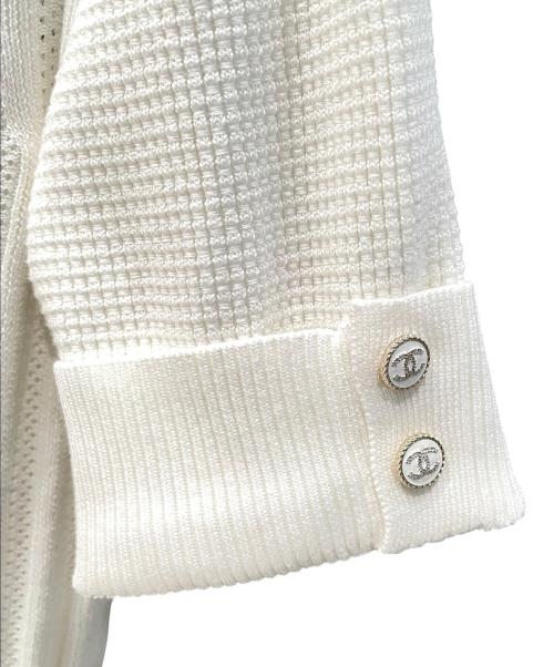 CHANEL（シャネル）CHANEL (シャネル) ココマーク半袖ニット ホワイト サイズ:36の古着・服飾アイテム