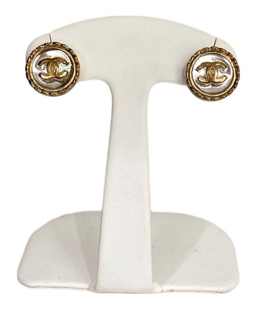 CHANEL（シャネル）CHANEL (シャネル) サークルココマークピアス ゴールド×クリアの古着・服飾アイテム