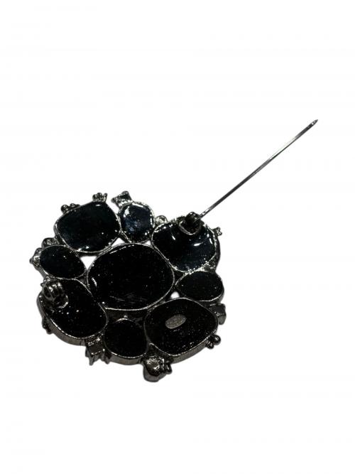 CHANEL（シャネル）CHANEL (シャネル) ココマーク ブラックストーン ブローチ ブラック サイズ:-の古着・服飾アイテム