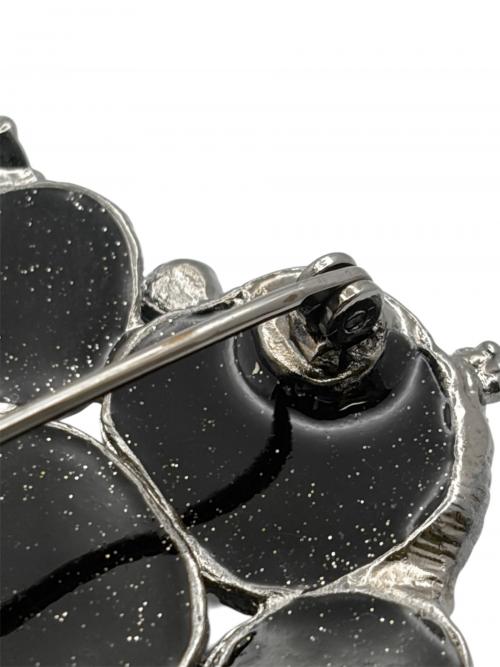 CHANEL（シャネル）CHANEL (シャネル) ココマーク ブラックストーン ブローチ ブラック サイズ:-の古着・服飾アイテム