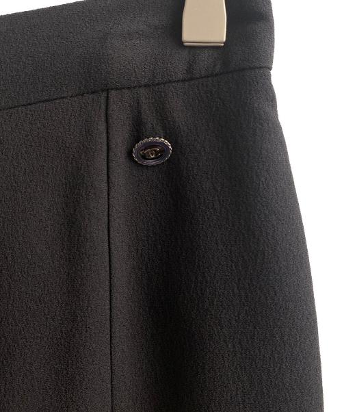 CHANEL（シャネル）CHANEL (シャネル) シルクロングスカート ブラック サイズ:38の古着・服飾アイテム