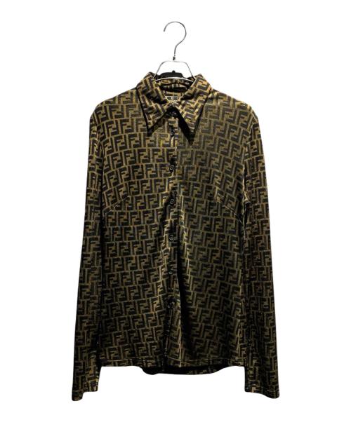 FENDI（フェンディ）FENDI (フェンディ) ズッカシャツ ブラウン サイズ:42の古着・服飾アイテム